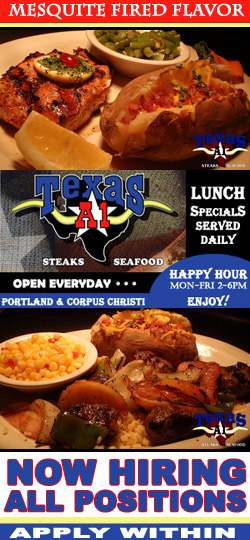 Texas A1 Steaks & Seafood Restaurants in Corpus Christi & Portland Texas.